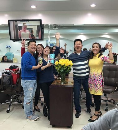 Celebration inside Nail Place