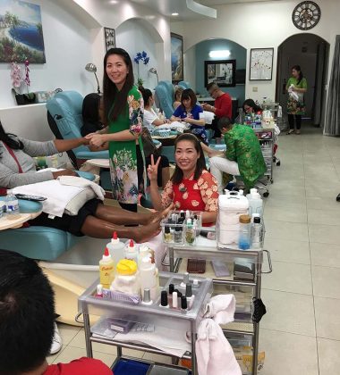 Celebration inside Nail Place